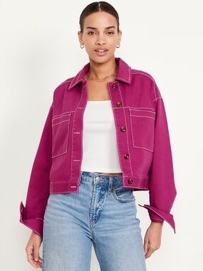 Old Navy Cropped Utility Jacket and Utility Mini Skirt